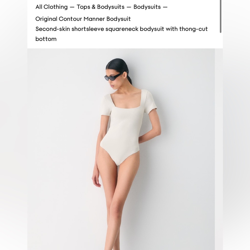 Aritzia Babaton Contour Original Contour Manner Bodysuit Matte Pearl Size M